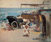 Carrozza a cavallo e bambino sulla spiaggia - José Navarro y Llorens — vista dell’opera