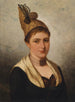 Giovane donna in costume tradizionale con berretto dorato - Josef Böche — vista dell’opera