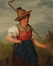 Ritratto di una giovane ragazza in costume tradizionale - Josef Böche — vista dell’opera