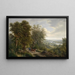 Paesaggio del Danubio con vista su Nudorf - Josef Burgaritzky — quadro incorniciato alla parete