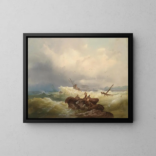 Josef Carl Berthold Pttner - Rettende Felsen bei strmischer See.webp
