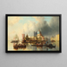 Venezia, animazione vicino a Punta della Dogana e Santa Maria della Salute - Josef Carl Berthold Püttner — quadro incorniciato alla parete