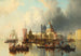 Venezia, animazione vicino a Punta della Dogana e Santa Maria della Salute - Josef Carl Berthold Püttner — vista dell’opera
