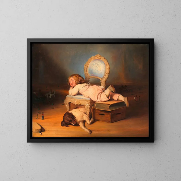 L'enfant et son monde - Josef Danhauser — quadro incorniciato alla parete