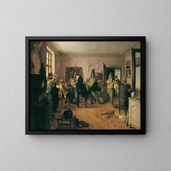 La salle des scolaires - Josef Danhauser — quadro incorniciato alla parete