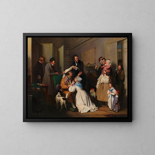 L'Ophtalmologue - Josef Danhauser — quadro incorniciato alla parete