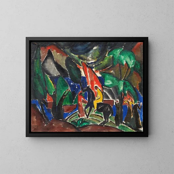 L'Attendu - Josef Eberz — quadro incorniciato alla parete