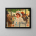 Scène di conversazione in una locanda - Josef Engelhart — quadro incorniciato alla parete