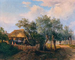 Un idillio di villaggio - Josef Höger — vista dell’opera