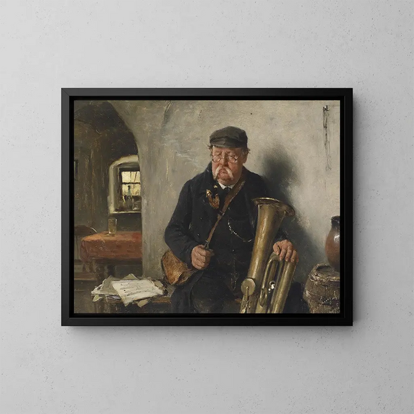 Il giocatore di tuba - Josef Kinzel — quadro incorniciato alla parete