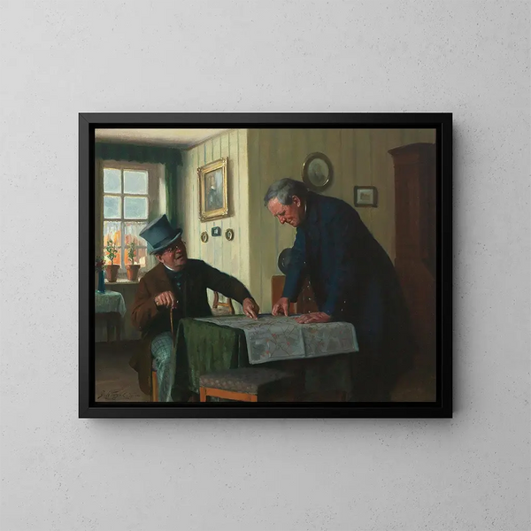 Riunione importante - Josef Kinzel — quadro incorniciato alla parete
