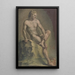 Nu d'un homme assis sur une pierre regardant vers la droite - Josef Neher — quadro incorniciato alla parete