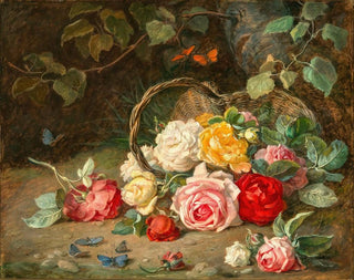 Rose in un cesto - Josef Neugebauer — vista dell’opera