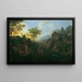 Paesaggio ideale con festa contadina - Josef Orient — quadro incorniciato alla parete