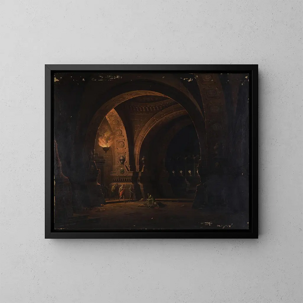 Octave scopre Cleopattra vicino al corpo di Marco Antonio - Josef Platzer — quadro incorniciato alla parete