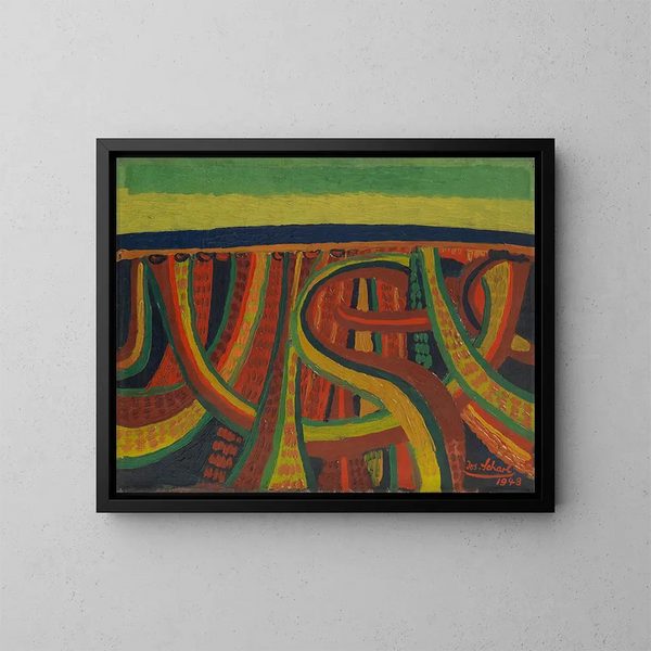 Terre torturata - Josef Scharl — quadro incorniciato alla parete