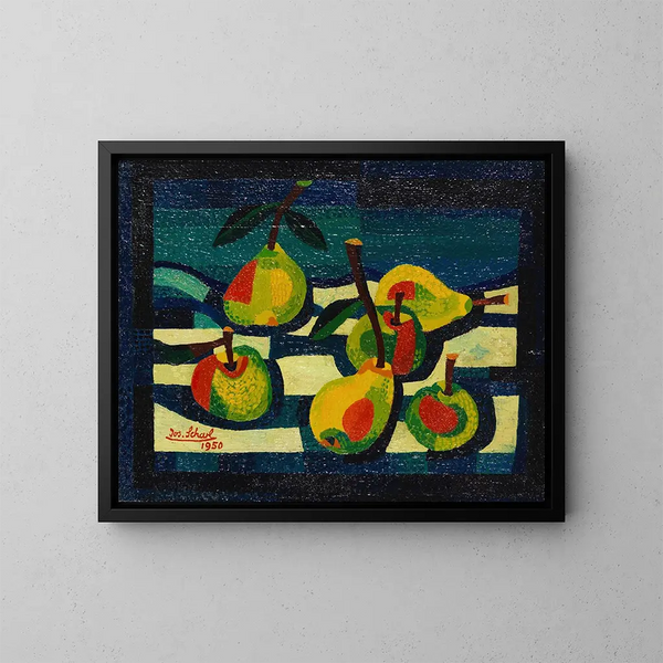 Mele e pere - Josef Scharl — quadro incorniciato alla parete