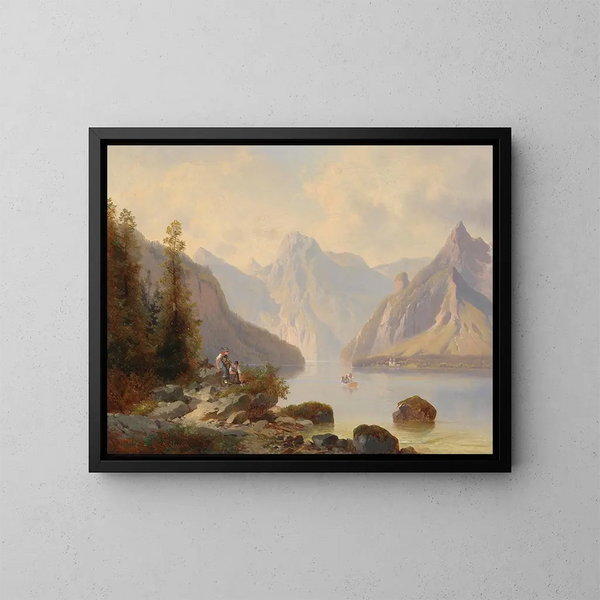 Vista sul lago Königsee - Josef Thoma — quadro incorniciato alla parete