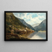 Lago di Hallstatt - Josef Thoma — quadro incorniciato alla parete