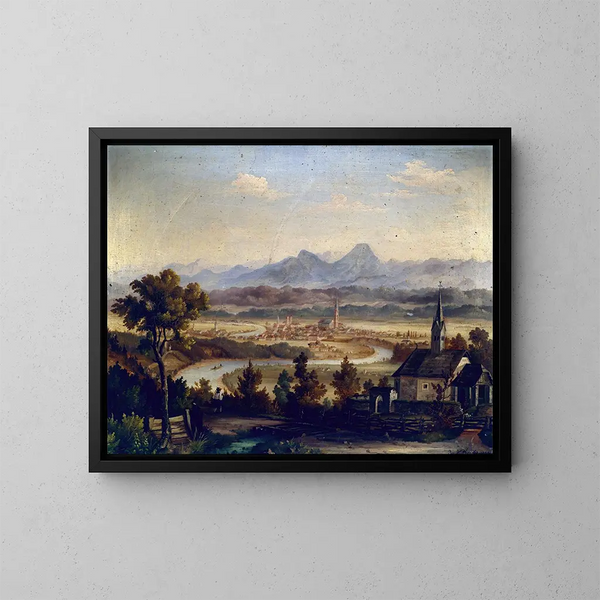 Vista su Villach - Josef Willroider — quadro incorniciato alla parete