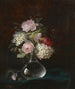 Bouquet di fiori in un vaso di vetro che riflette la finestra dell'atelier dell'artista - Joseph Eugène Gilbault — vista dell’opera