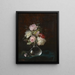 Bouquet di fiori in un vaso di vetro che riflette la finestra dell'atelier dell'artista - Joseph Eugène Gilbault — quadro incorniciato alla parete