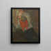 Donna che si pettina i capelli - Joseph Alanen — quadro incorniciato alla parete