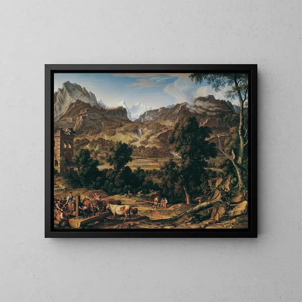 L'Oberland bernese - Joseph Anton Koch — quadro incorniciato alla parete