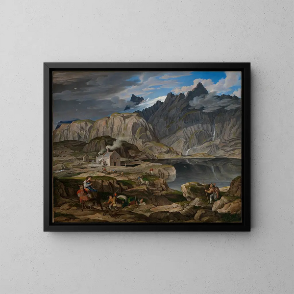 L'hospice du col du Grimsel - Joseph Anton Koch — quadro incorniciato alla parete