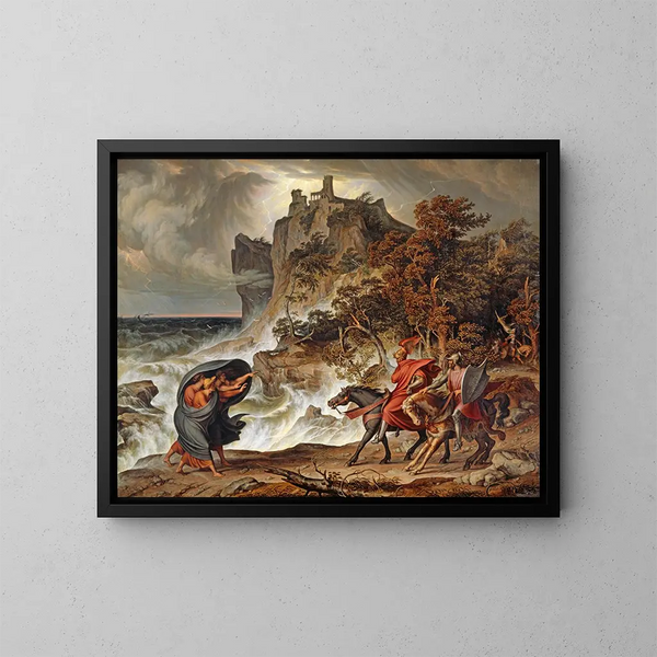 Macbeth e le streghe - Joseph Anton Koch — quadro incorniciato alla parete