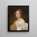 Ritratto di una giovane donna in abito bianco - Joseph Bernhardt — quadro incorniciato alla parete