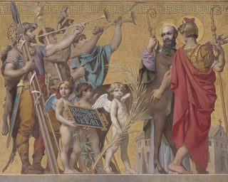 Joseph Blanc - La Foi entranant Clovis suivi de la reine et de ses enfants puis de divers saints et guerriers 2.webp