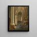 Interno della chiesa di San Paolo ad Anversa - Joseph Chrétien Nicoli — quadro incorniciato alla parete