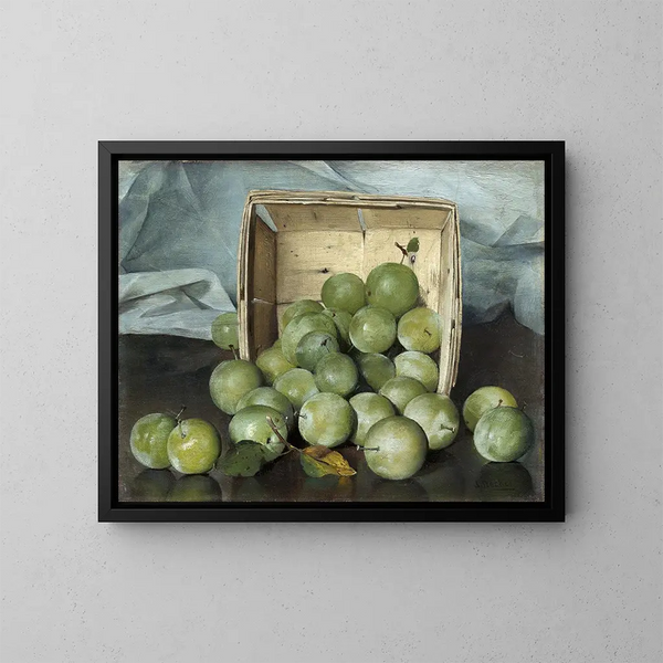 Prugne verdi - Joseph Decker — quadro incorniciato alla parete