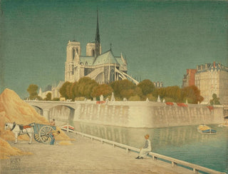 Notre-Dame et la Seine - Joseph Edward Southall — vista dell’opera