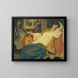 La Belle au bois dormant - Joseph Edward Southall — quadro incorniciato alla parete