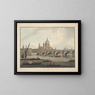 Joseph Farington - A View of Blackfriars Bridge and St Pauls Cathedral.webp