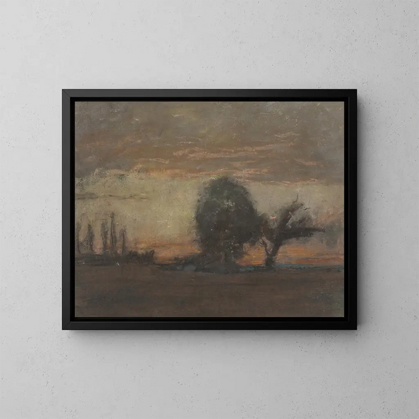 Paesaggio serale - Joseph Frank Currier — quadro incorniciato alla parete