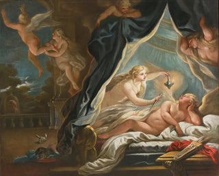 Psyché che scopre il Cupido addormentato - Joseph Goupy — vista dell’opera