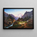 Idillio sulla montagna con vista sul ghiacciaio del Dachstein - Joseph Heicke — quadro incorniciato alla parete
