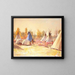 Le Tipi blu - Joseph Henry Sharp — quadro incorniciato alla parete