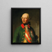 Ritratto dell'imperatore Giuseppe II - Joseph Hickel — quadro incorniciato alla parete