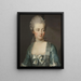 Ritratto di Maria Antonietta 1755-1793 - Joseph Hickel — quadro incorniciato alla parete