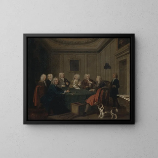 Un club de gentlemen - Joseph Highmore — quadro incorniciato alla parete