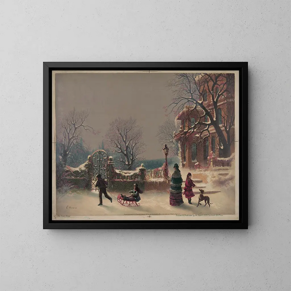 La première neige - Joseph Hoover — quadro incorniciato alla parete