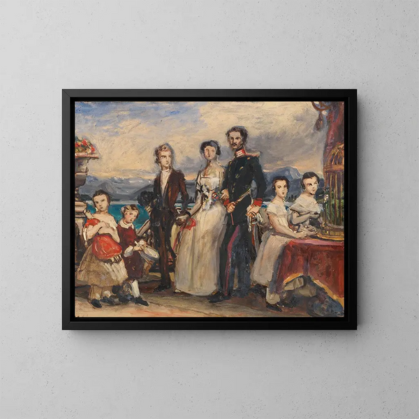 Studio per il quadro Le Sorelle dell'Imperatrice Elisabetta d'Austria - Joseph Karl Stieler — quadro incorniciato alla parete
