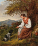 Bergère che si riposa con un cane - Joseph Lavos — vista dell’opera