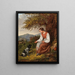 Bergère che si riposa con un cane - Joseph Lavos — quadro incorniciato alla parete