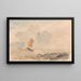 Una scena di mare, mare agitato con una barca da pesca - Joseph Mallord William Turner — quadro incorniciato alla parete