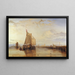 Dort ou Dordrecht Il battello postale di Dort proveniente da Rotterdam arenato - Joseph Mallord William Turner — quadro incorniciato alla parete